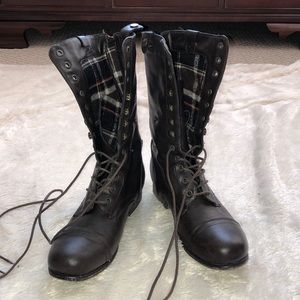 Dark Brown Combat Boots
